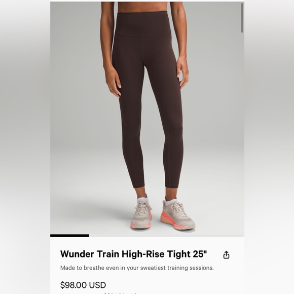 Wunder train high rise 25” leggings - Picture 3 of 4